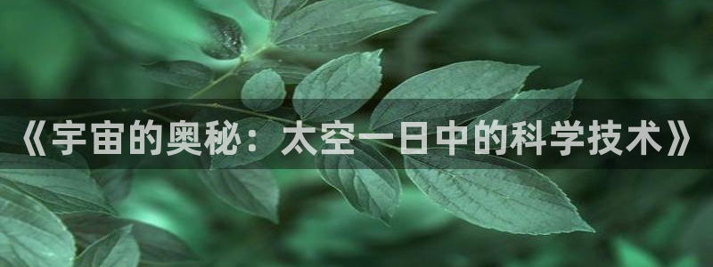 《宇宙的奥秘：太空一日中的科学技术》
